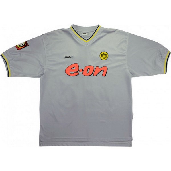 Camiseta Borussia Dortmund Replica Segunda Ropa Retro 2000 Gris